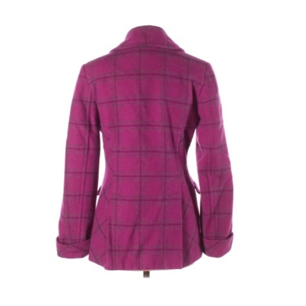 Moda INTERNATIONAL Women Raspberry Wool Peacoat - Picture 2 of 12